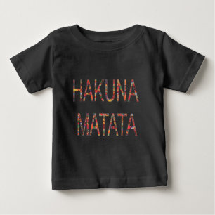 Niedlich Baby African Vintag Colors Hakuna Matata Baby T-shirt
