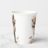 Niedlich Baby Alpaca Girl Paper Cups Pappbecher (Rechts)