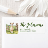 Niedlich Baby Alpaca Rücksendeadressen-Aufkleber (Insitu)