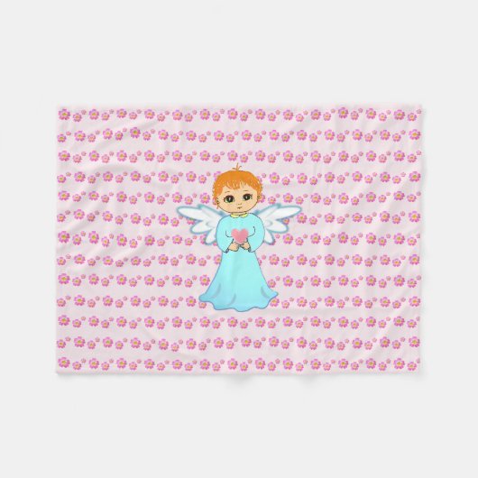 Niedlich Baby Angel Fleecedecke (Vorderseite (Horizontal))