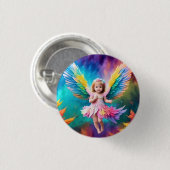 Niedlich Baby Angel Wings Art-38424 Button (Vorne & Hinten)