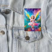 Niedlich Baby Angel Wings Art-38424 Button (Insitu)