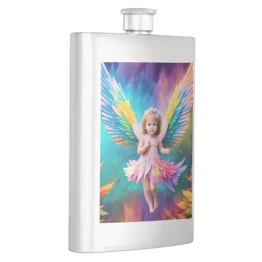 Niedlich Baby Angel Wings Art-38424 Flachmann (Rechts)