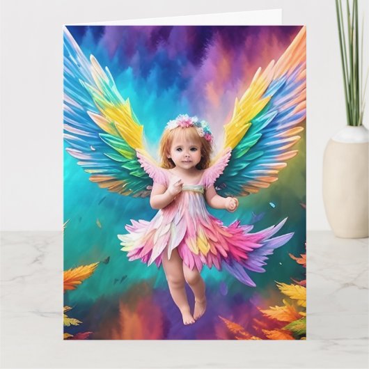 Niedlich Baby Angel Wings Art-38424 Karte (Vorderseite)
