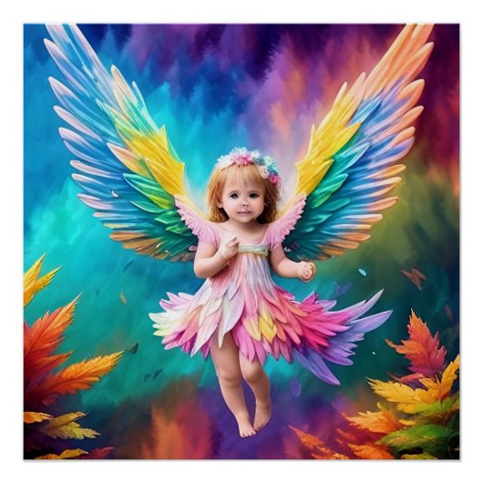 Niedlich Baby Angel Wings Art-38424 Poster (Vorderseite)