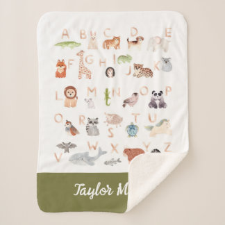 Niedlich Baby Animal Alphabet Sherpadecke