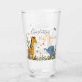 Niedlich Baby Animals Floral Baby Dusche Glas (Vorderseite)