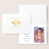 Niedlich Baby Announcement Flamingo Flock Folienkarte (Anzeige)