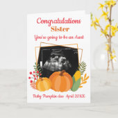 Niedlich Baby Announcement Scan Pumpkin Gratulatio Karte (Gelbe Blume)