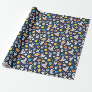 Niedlich Baby Astronaut Geschenkpapier