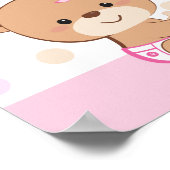 Niedlich Baby Bear Baby Dusche Begrüßungszeichen - Poster (Ecke)