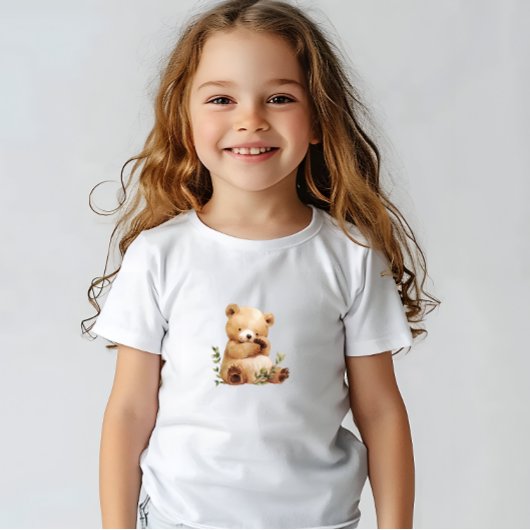 Niedlich Baby Bear Baby Dusche Danke Karte Baby T-shirt