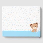 Niedlich Baby Bear Baby Shower Guest Book - Boy Gästebuch (Rückseite)