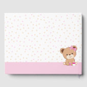Niedlich Baby Bear Baby Shower Guest Book - Girl Gästebuch (Rückseite)