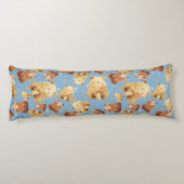 Niedlich Baby Bear Muster Blau Seitenschläferkissen (Rückseite)