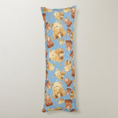 Niedlich Baby Bear Muster Blau Seitenschläferkissen (Rückseite (Vertikal))