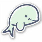Niedlich Baby Beluga Whale Cartoon Scrapbook Aufkleber (Vorderseite)
