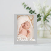 Niedlich Baby Birth Ankündigung Vielen Dank Postca Postkarte (Stehend Vorderseite)