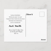 Niedlich Baby Birth Ankündigung Vielen Dank Postca Postkarte (Rückseite)