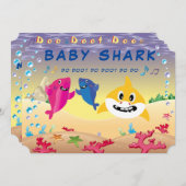 Niedlich 🦈 Baby Birthday Hai Party Einladung (Vorne/Hinten)