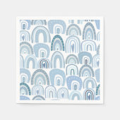 Niedlich Baby Blue Boho Rainbow Pattern Serviette (Vorderseite)