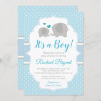 Niedlich Baby Blue Boy Elephant Baby Dusche