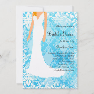 Niedlich Baby Blue Brautparty Einladung