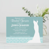 Niedlich Baby Blue Circles Einladung (Stehend Vorderseite)