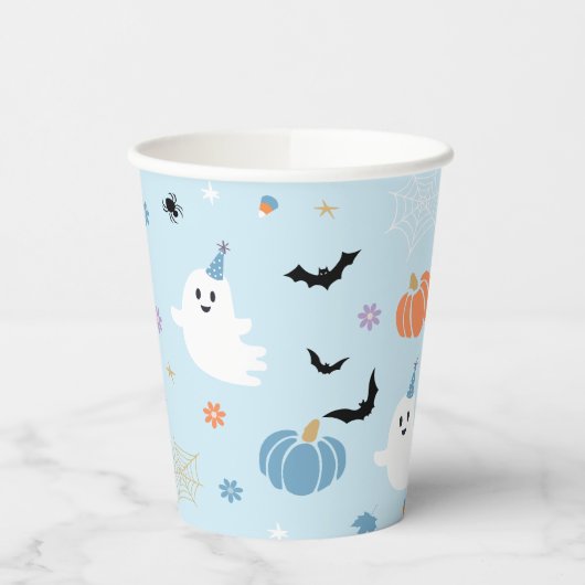 Niedlich Baby Blue Ghost Halloween Pappbecher (Links)