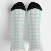 Niedlich Baby Blue Gingham, kariert geprüft Socken (Oben)