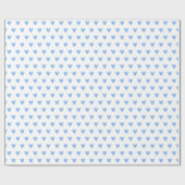 Niedlich Baby Blue Hearts Muster Geschenkpapier (Flach)