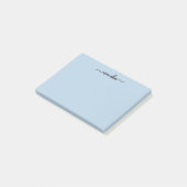 Niedlich Baby Blue Individuelle Name Post-it Klebezettel (angewinkelt)