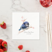 Niedlich Baby Blue Jay Baby Dusche Serviette (Beispiel)