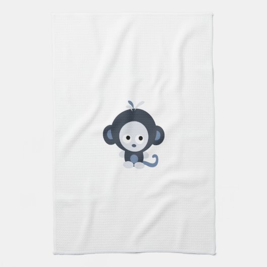 Niedlich Baby Blue Monkey Handtuch (Vertikal)
