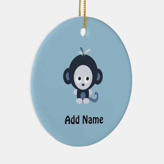 Niedlich Baby Blue Monkey Keramikornament (Rechts)
