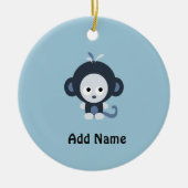 Niedlich Baby Blue Monkey Keramikornament (Vorne)