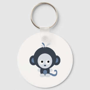 Niedlich Baby Blue Monkey Schlüsselanhänger