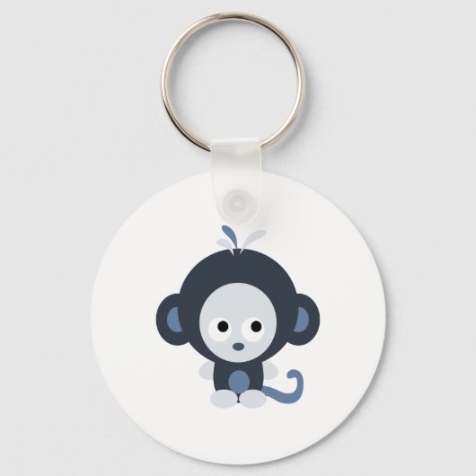Niedlich Baby Blue Monkey Schlüsselanhänger (Vorderseite)