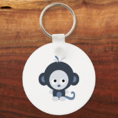 Niedlich Baby Blue Monkey Schlüsselanhänger (Vorderseite)