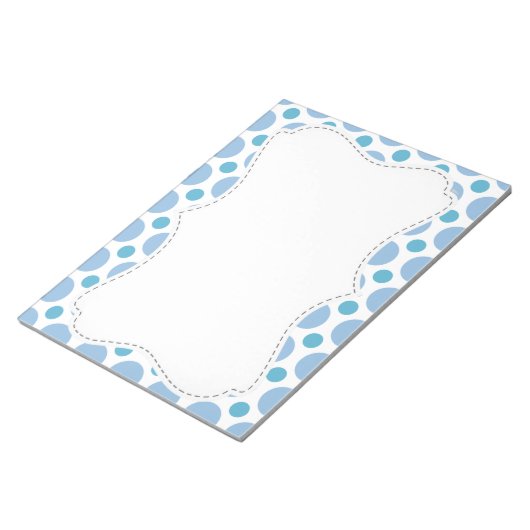 Niedlich Baby Blue Polka Dots Notizblock (angewinkelt)