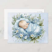 Niedlich Baby Blue Postkarte (Vorne/Hinten)