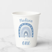 Niedlich Baby Blue Rainbow Boho Pappbecher (Rückseite)