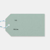 Niedlich Baby Blue Simple Happy Geburtstag Geschenkanhänger (Rückseite Horizontal)