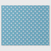 Niedlich Baby Blue Star Light Gray Repeat Muster Geschenkpapier (Flach)