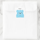 Niedlich Baby Blue Tiger Quadratischer Aufkleber (Tasche)