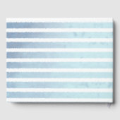 Niedlich Baby Blue Whale Stripe Baby Dusche Gästebuch (Rückseite)