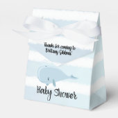 Niedlich Baby Blue Whale Stripe Baby Dusche Geschenkschachtel (Vorderseite)
