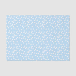 Niedlich Baby Blue & White Confetti / Punkte Seidenpapier
