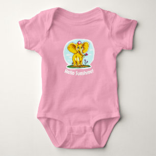 Niedlich Baby Bodysuit - Hallo Sunshine & Elephant Strampler