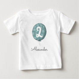 Niedlich Baby Boy Balloon 2. Geburtstagskind Baby T-shirt